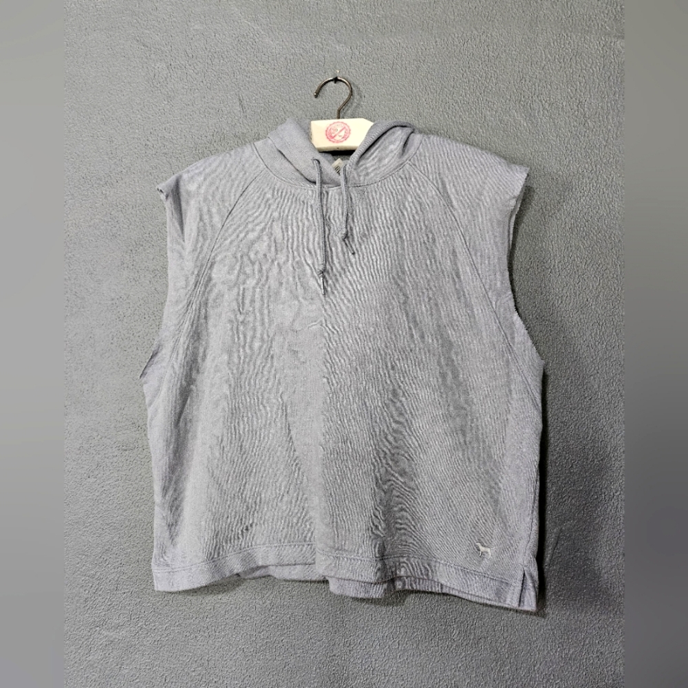 Victoria's Secret PINK Blueish/Gray Sleeveless Hoodie.